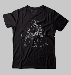 Camiseta Dog esqueleto