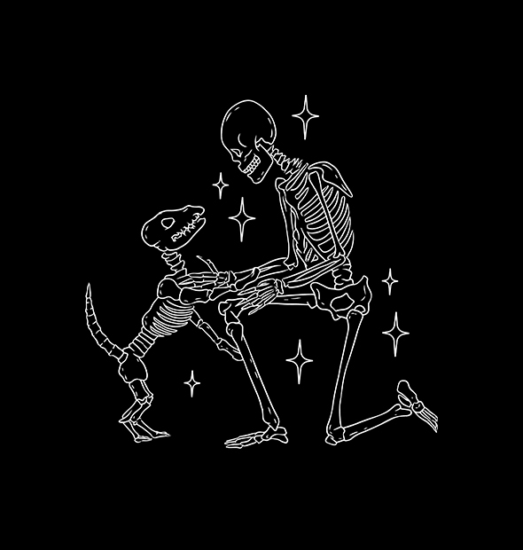 Camiseta Dog esqueleto